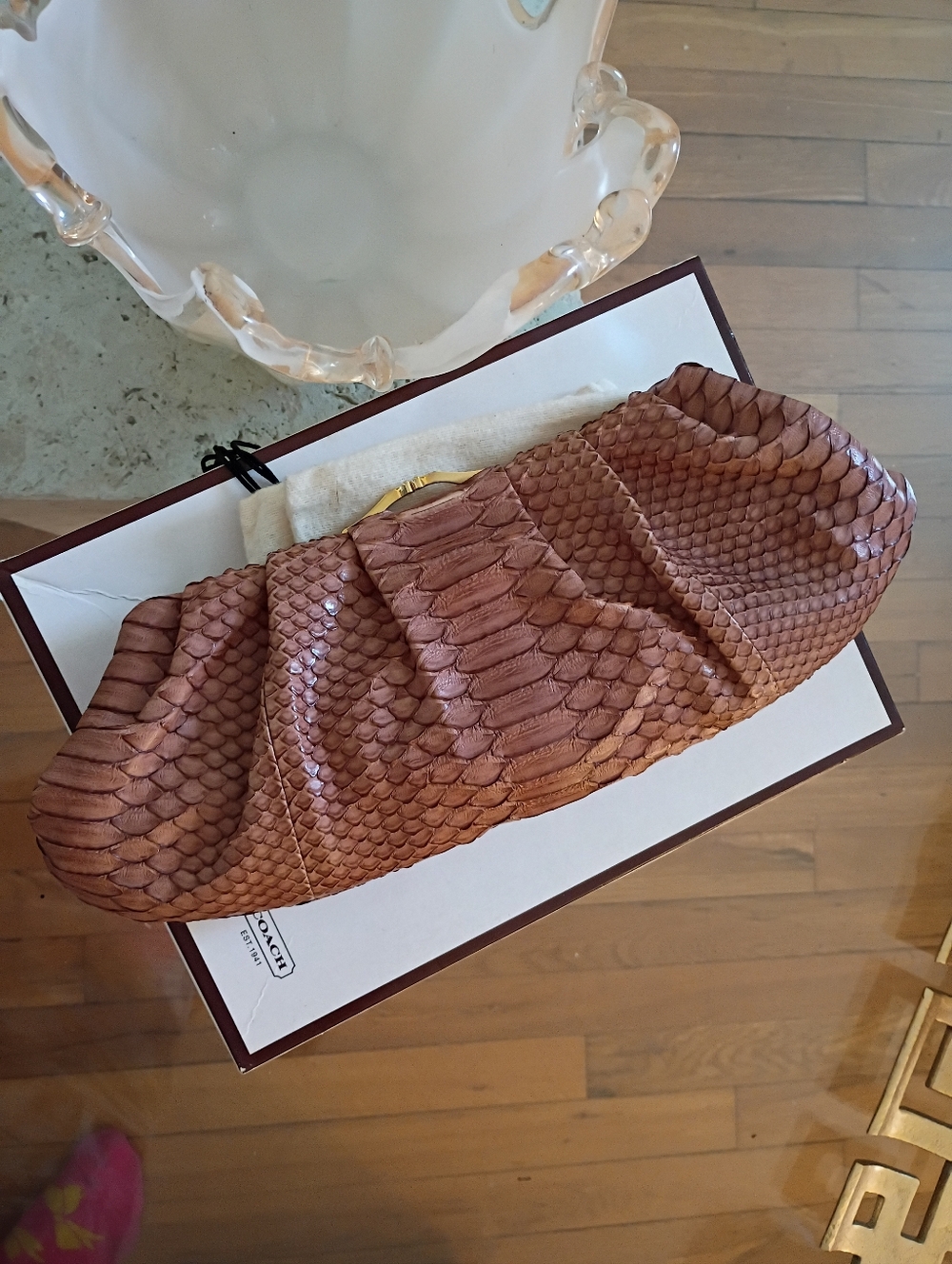 SANGA Snakeskin Clutch